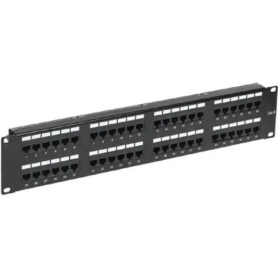 Патч-панель Rexant 02-0232, 19", 2U, 48 портов, RJ-45, cat.6, UTP