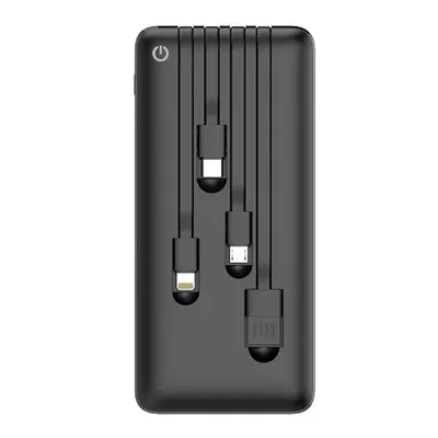 Powerbank Perfeo PF_B4878, 10000мАч, USB/Type-C/Lightning, 2.1А, черный