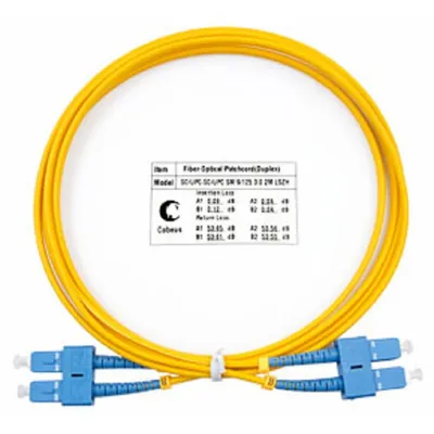 Патч-корд оптический Cabeus FOP(d)-9-SC-SC-2m, OS2, Duplex SC/SC, 2м