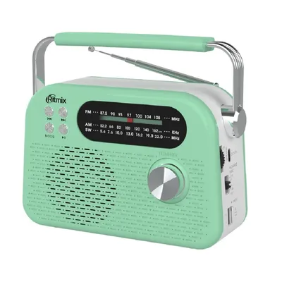 Радиоприёмник RITMIX RPR-045 MINT, FM/AM/SW, Bluetooth 5.3, USB/microSD