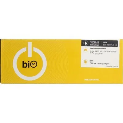 Картридж Bion BCR-W1106X для HP Laser 107/135/137, чёрный, 3000 стр., с чипом
