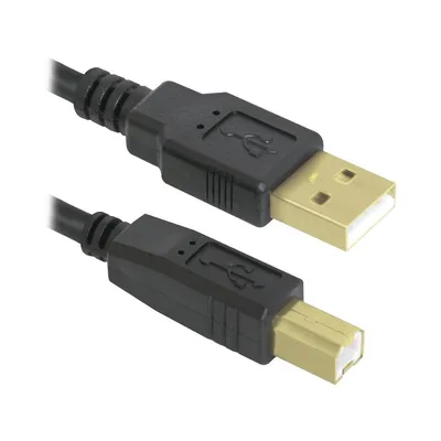 Кабель Defender USB04-10 PRO 87431, USB 2.0 AM/BM, 3 м, позолоченные контакты
