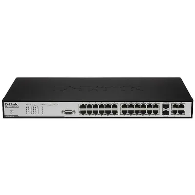 Коммутатор D-Link DES-3028_RFB/A1, L2, 24×100Base-TX, 2×GbE, 2×Combo
