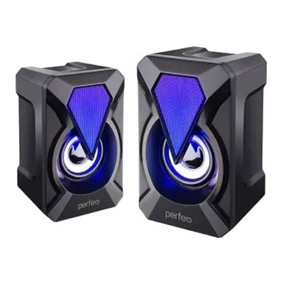 Колонки Perfeo FLAMES PF_A4439, 2.0, 2×3Вт, USB, LED