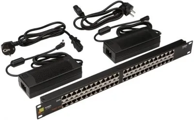 Патч-панель LANMASTER LAN-PP24-POE/A2, 19" 1U, 24xRJ-45 кат.5e, PoE
