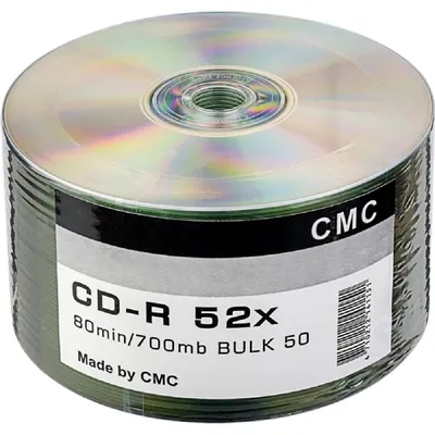 Диск CD-R CMC CMCCDRB50, 700 МБ, 52x, Bulk