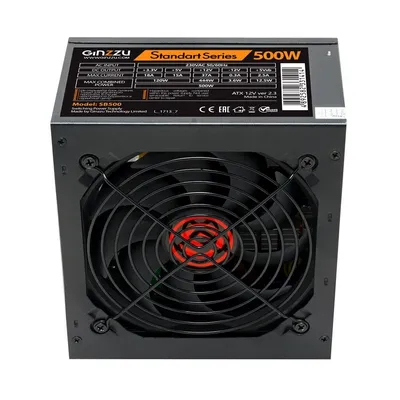 Блок питания Ginzzu SB500 12CM, 500 Вт, OEM