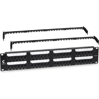 Патч-панель Cabeus PL2-48-Cat.5e-Dual, 19", 2U, 48 портов RJ-45, Cat.5e, Dual IDC