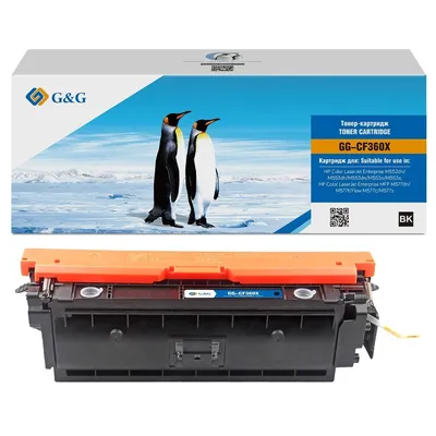 Картридж G&G GG-CF360X, черный, 12500 стр., для HP Color LaserJet M552/M553/M577, с чипом