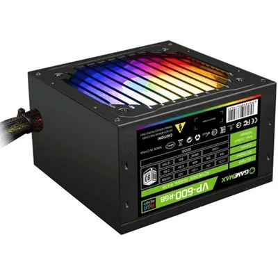Блок питания GameMax VP-600-RGB, ATX, 600 Вт, RGB