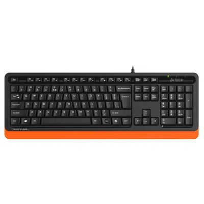 Клавиатура A4Tech FKS10 ORANGE, USB, черный/оранжевый