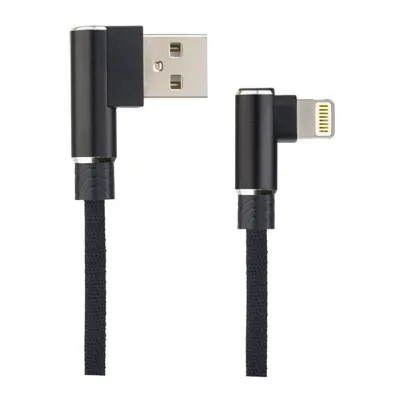 Кабель Perfeo I4315, USB – Lightning, угловой, 1м, черный