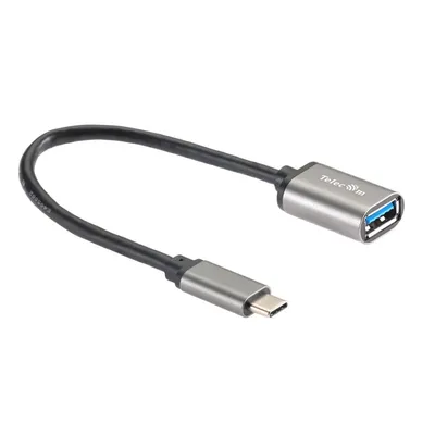 Кабель-адаптер Telecom TC409M, USB Type-C — USB 3.0 AF, OTG, 0,2 м