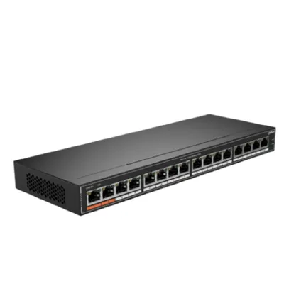 Коммутатор Dahua DH-SG1016P, неуправляемый, 16×1GbE PoE, 190 Вт, 32 Гбит/с