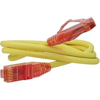 Патч-корд Hyperline PC-LPM-UTP-RJ45-RJ45-C5e-1M-LSZH-YL, U/UTP, Cat.5e, 1м