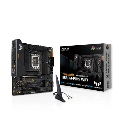 Материнская плата ASUS TUF GAMING B660M-PLUS WIFI, LGA 1700, mATX, 4×DDR5, Wi-Fi 6