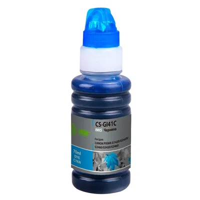 Чернила Cactus CS-GI41C (GI-41C), голубой, 70 мл, для Canon PIXMA G