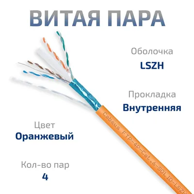 Кабель Cabeus FTP-4P-Cat.6-SOLID-LSZH, FTP (F/UTP), кат. 6, 4 пары 23 AWG, одножильный, 305 м