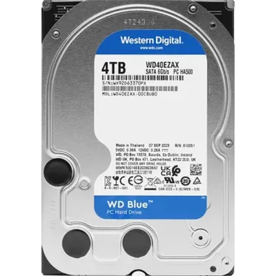 Жесткий диск Western Digital Blue HDD 3.5" SATA 4Tb, 5400rpm, 256MB  buffer, WD40EZAX, 1 year