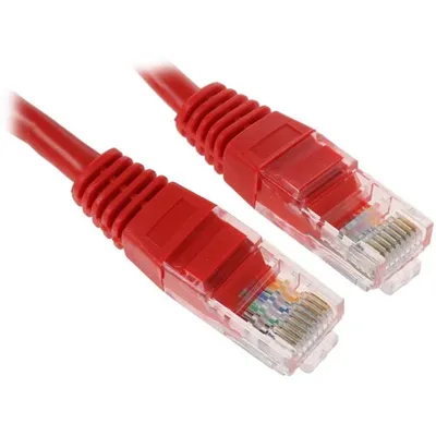 Патч-корд CABLEXPERT PP12-0.5M/R, UTP кат.5e, 0.5 м, RJ-45–RJ-45, красный