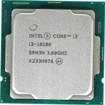 Процессор Intel Core i3-10100, 4 ядра, 3.6–4.3 ГГц, LGA 1200, OEM