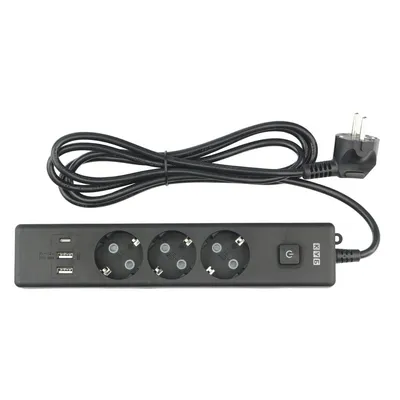 Сетевой фильтр PowerCube PC-6B-2M, 3 розетки, 3×USB, 1.9м