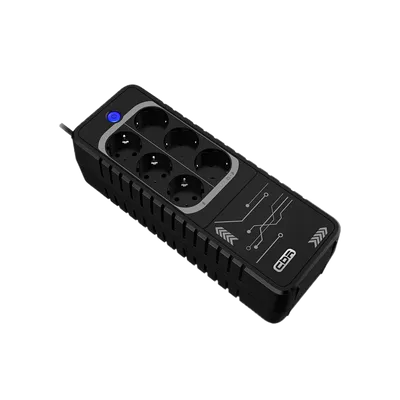 ИБП CBR LGT-850H-6F-LDB, Offline 850 ВА/480 Вт, 6 розеток Type F, 7 А·ч
