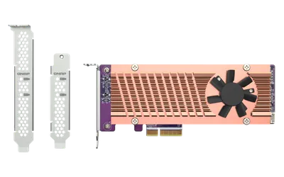 Плата расширения QNAP QM2-2P-344A, 2×M.2 22110/2280, PCIe Gen3 x4, NVMe