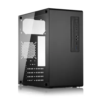 Корпус Foxline FL-728TG-U3C, Mini Tower, mATX, TG, USB-C, без БП