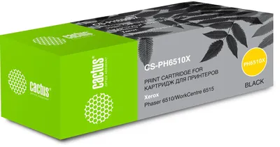 Картридж CACTUS CS-PH6510X, черный, 5500 стр., для Xerox Phaser 6510/WC6515
