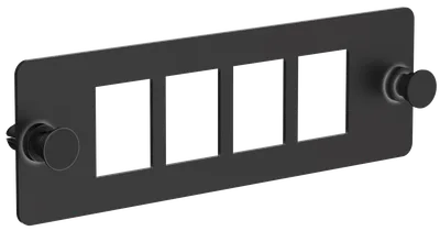 Планка ITK CP05-4U для 4-х Keystone UTP, черная