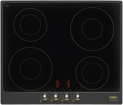 Индукционная варочная панель SMEG SI764AOM, 60 см, 4 зоны, 7400 Вт, антрацит