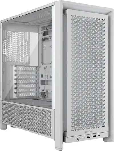 Корпус Corsair Frame 4000D, Midi-Tower, E-ATX/ATX, TG, белый, без БП