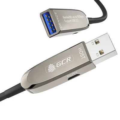 Удлинитель GCR GCR-56682, USB 3.1 оптический AM/AF, 5.0м, 10 Гбит/с