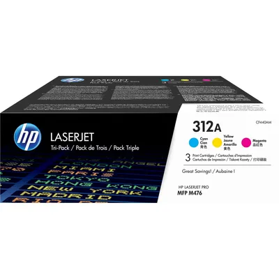 Картридж HP CF440AM (312A), голубой/желтый/пурпурный, тройная упаковка