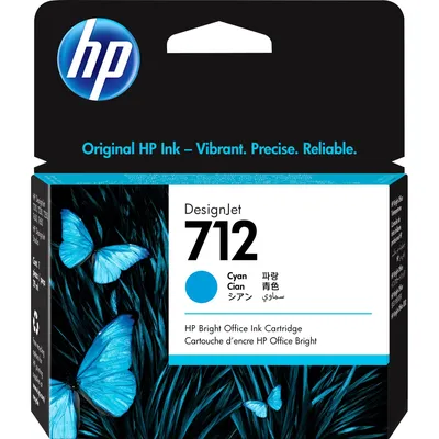 Картридж HP 712 3ED67A, голубой, 29мл, для DesignJet