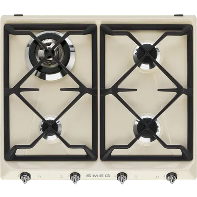 Варочная панель Smeg Victoria SR964PGH, газовая, 4 конфорки, 60 см, бежевый