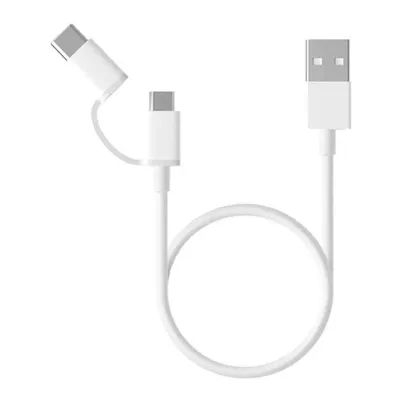 Кабель Xiaomi SJV4083TY, USB-A → microUSB+USB-C, 0.3м, белый