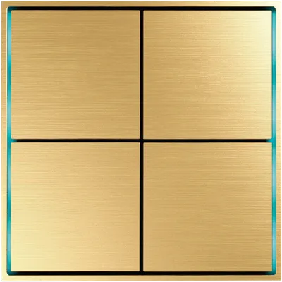 Модуль кнопочный Donel DPF5369GG, KNX, 4/8 группы, глянцевое золото