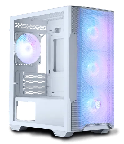 Корпус MSI MAG FORGE M100R WHITE, Micro Tower, mATX/Mini-ITX, без БП