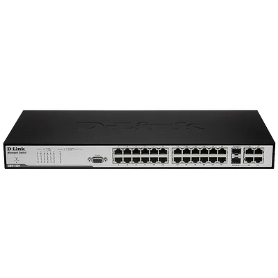 Коммутатор D-LINK DES-1228/ME_RFB/A2, L2, 24×100Base-TX, 2×SFP, 2×Combo