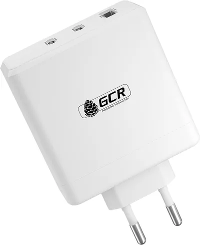 Зарядное устройство GCR GCR-54226, 100W, 1×USB-A, 2×USB-C, GaN, PD 3.0