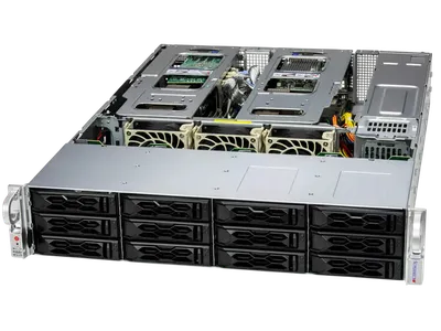 Сервер Supermicro SYS-621C-TN12R (bundle6), 2U, 2×LGA4677, 16×DDR5, 12×3.5" NVMe, 2×1200W