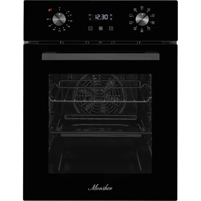 Духовой шкаф Monsher MOE 4592 Noir, электрический, 50 л, 45 см, гидролизная очистка