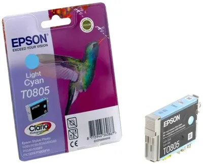Картридж Epson T0805 (C13T08054011), светло-голубой, 7.4 мл, для Stylus Photo