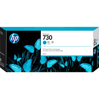 Картридж HP 730 P2V68A, голубой, 300 мл, для DesignJet T1700