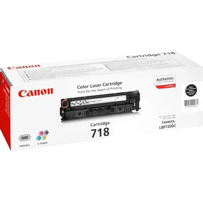 Картридж Canon Cartridge 718BK (2662B002), черный, 3400 страниц, для LBP7200/MF8330