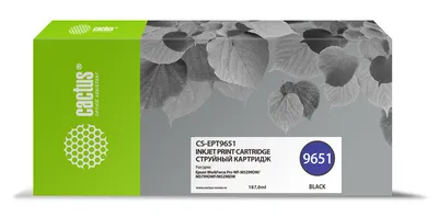 Картридж Cactus CS-EPT9651, черный пигментный, 187 мл, 10000 стр., для Epson WF-M5299DW/M5799DWF