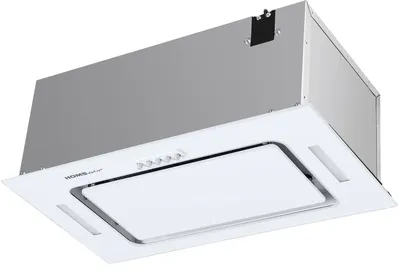 Вытяжка HOMSAir CROCUS PUSH 52 Glass White, встраиваемая, 850м³/ч, 53дБ