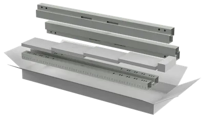 Комплект стоек и профилей ITK LN35-47UXX-X, 47U, серый